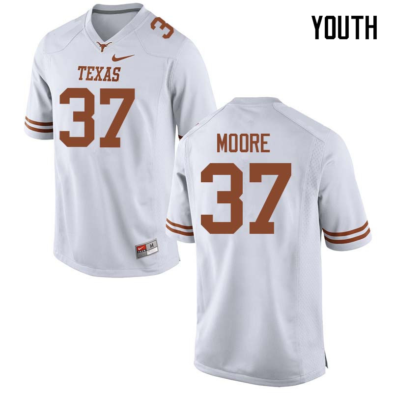 Youth #37 Chase Moore Texas Longhorns College Football Jerseys Sale-White